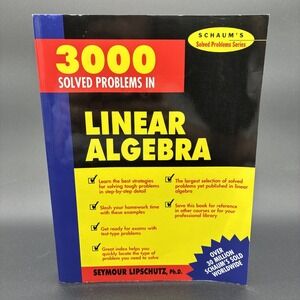 3,000 Solved Problems in Linear Algebra Seymour Lipschutz Paperback Schaum's